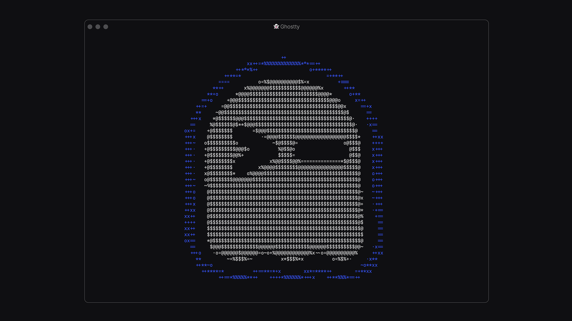 Ghostty terminal emulator interface